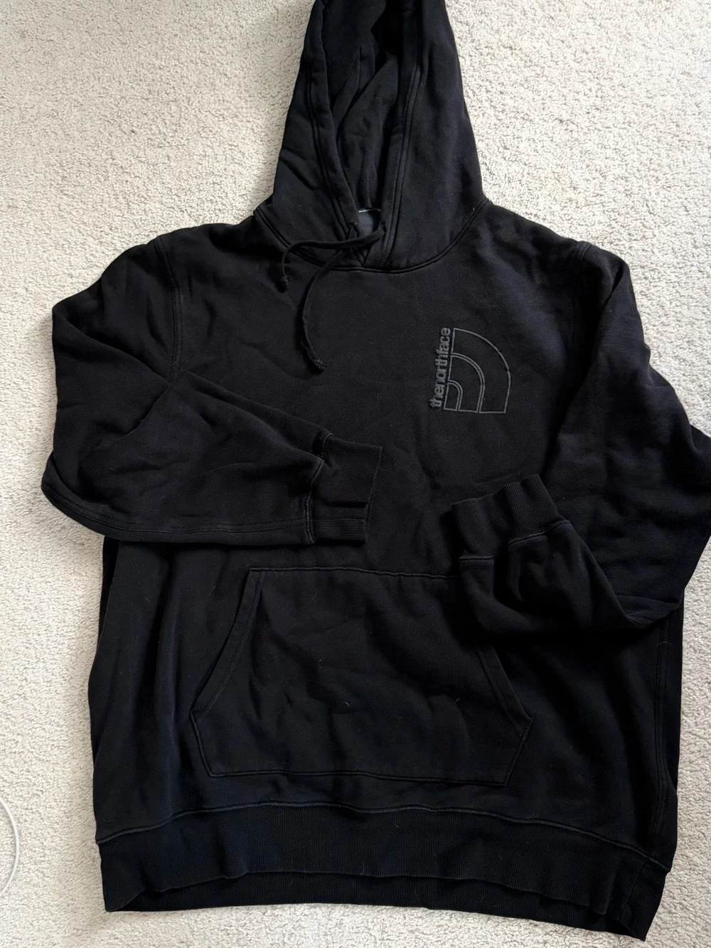 The North Face Black Pullover Hoodie with Tonal Logo